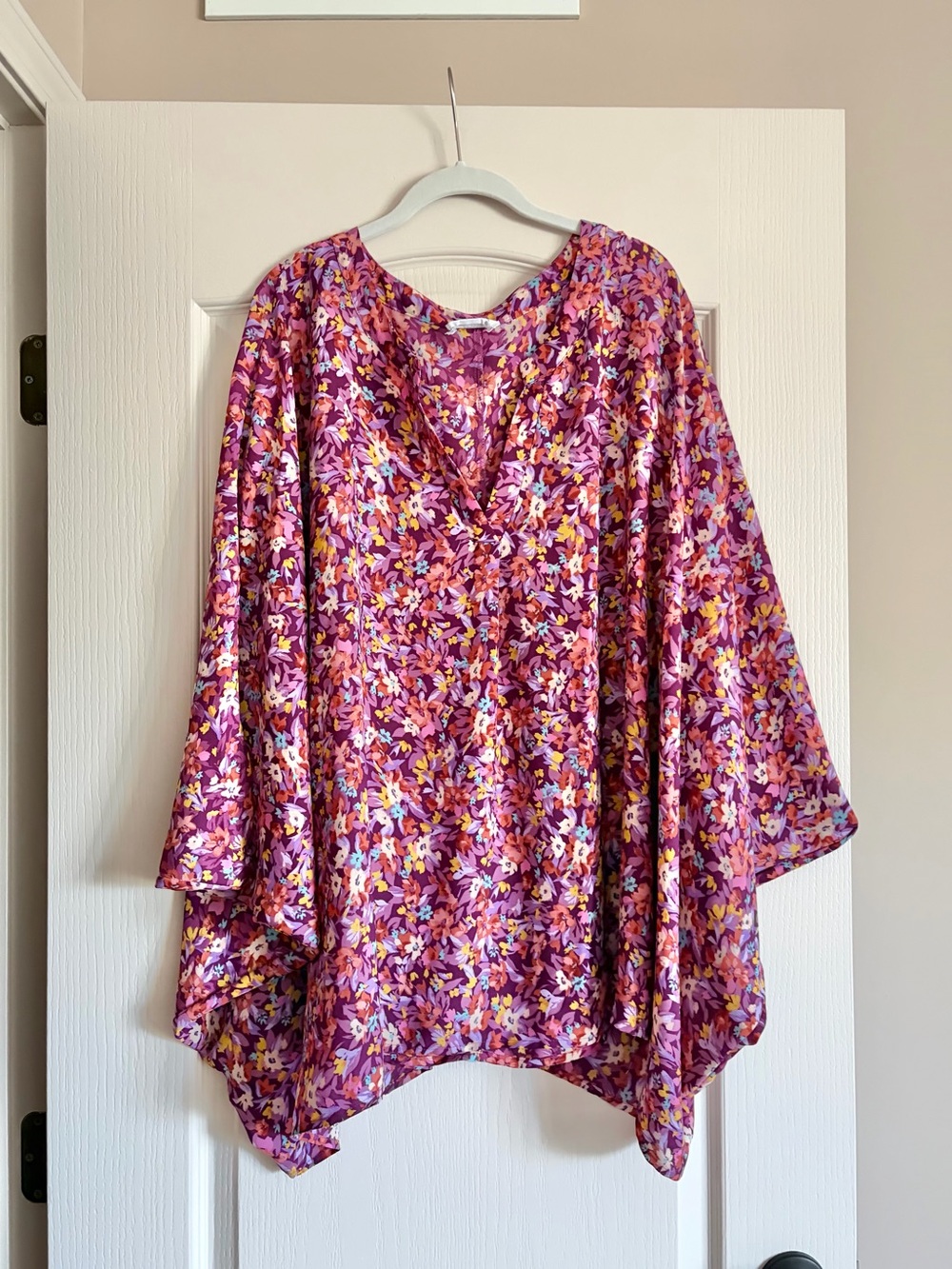 Emily Wonder Printed Poncho Woven Top